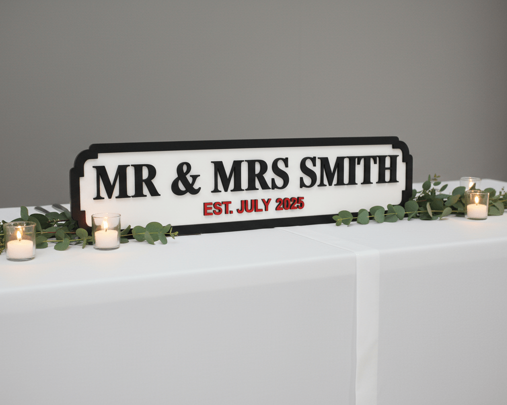 Personalised 3D Wooden Vintage Style Sign - Mac and Lilly