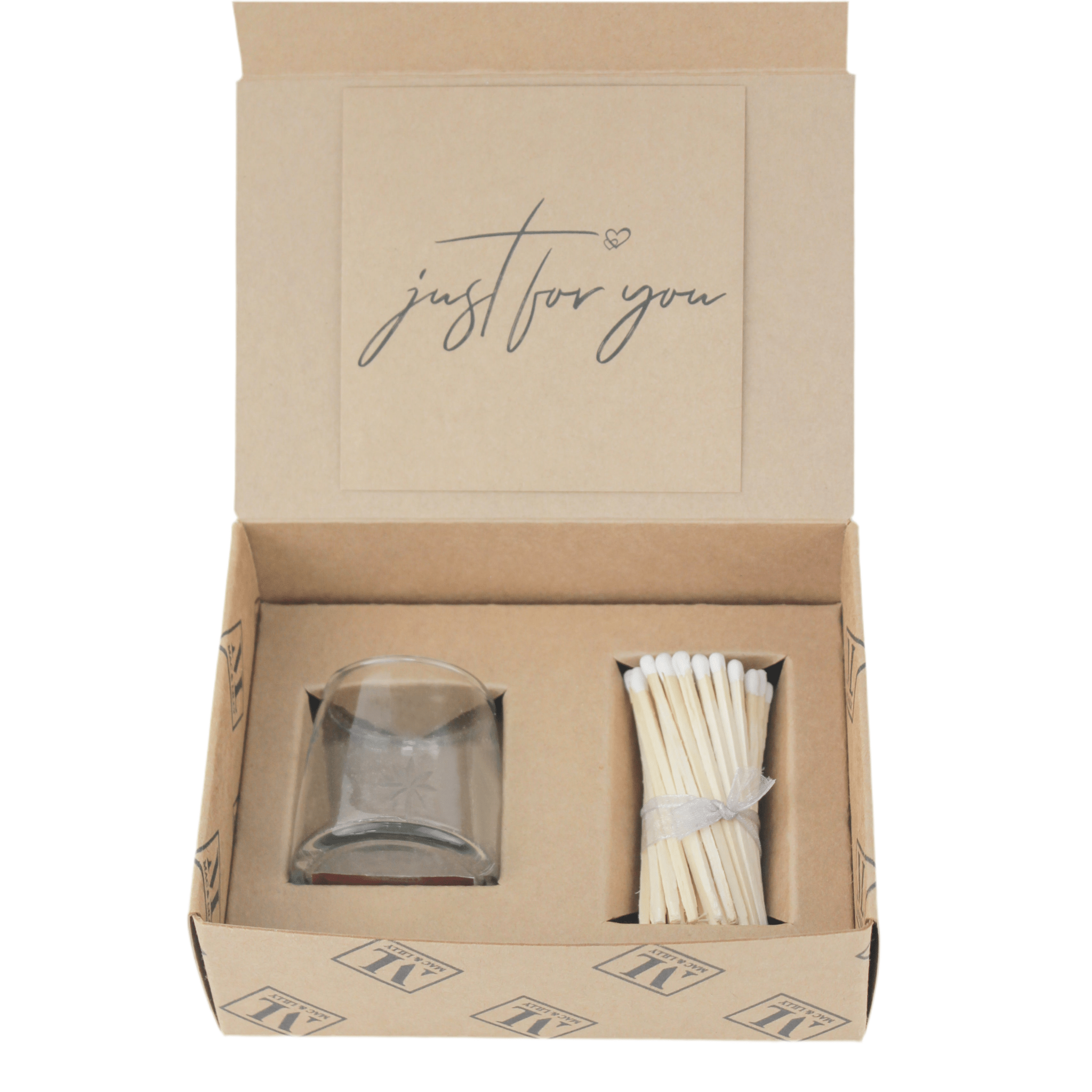 Etched Glass Matchstick Holder – Handblown with Star Detail - Mac and Lilly