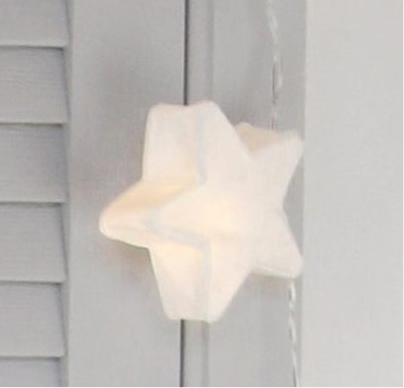 White Paper Star LED Garland