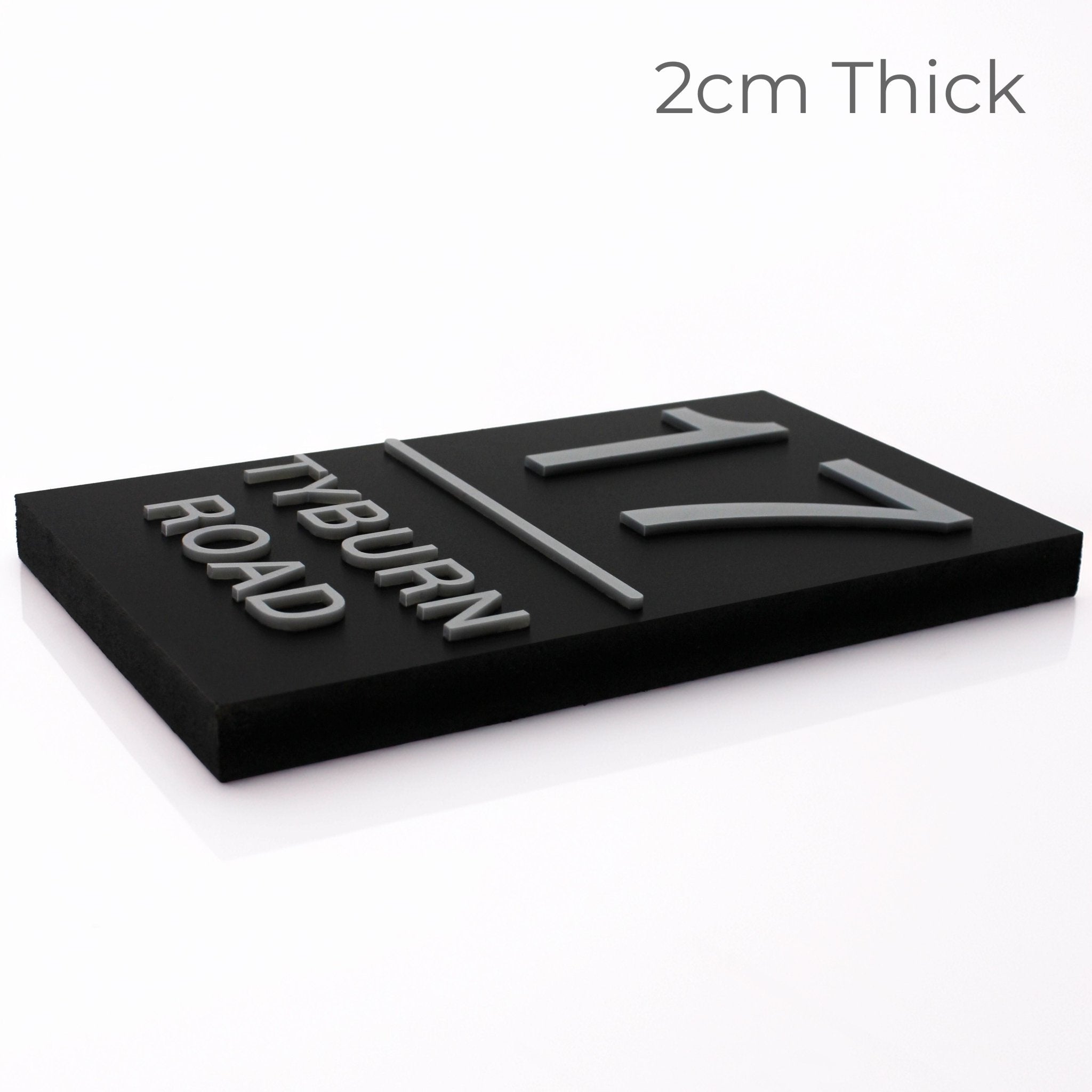 Portrait Slim Raised Letter House Sign – 15 x 25cm - Mac and Lilly