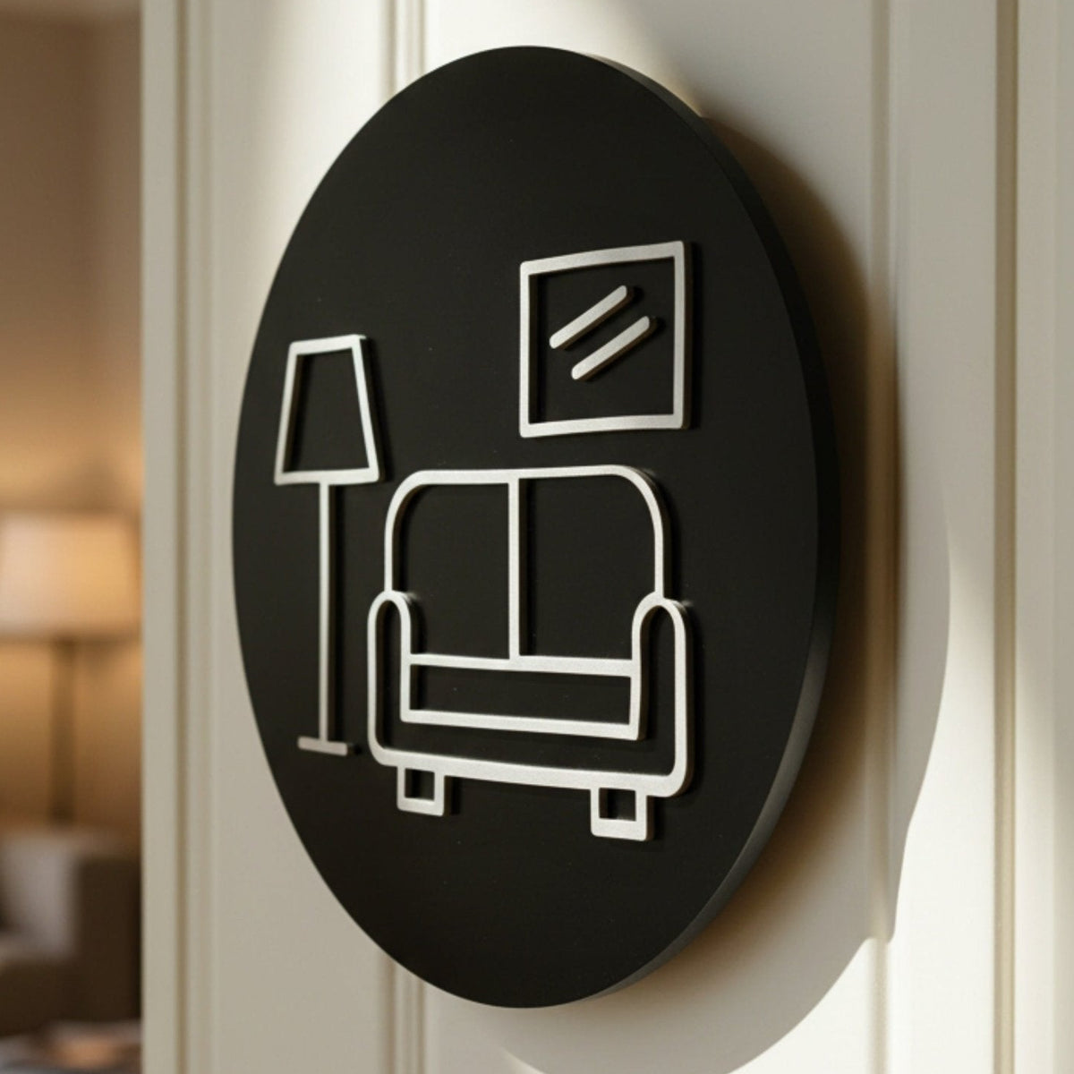 Cosy Living Room, Door Plaque - Available in Two Sizes - Mac and Lilly