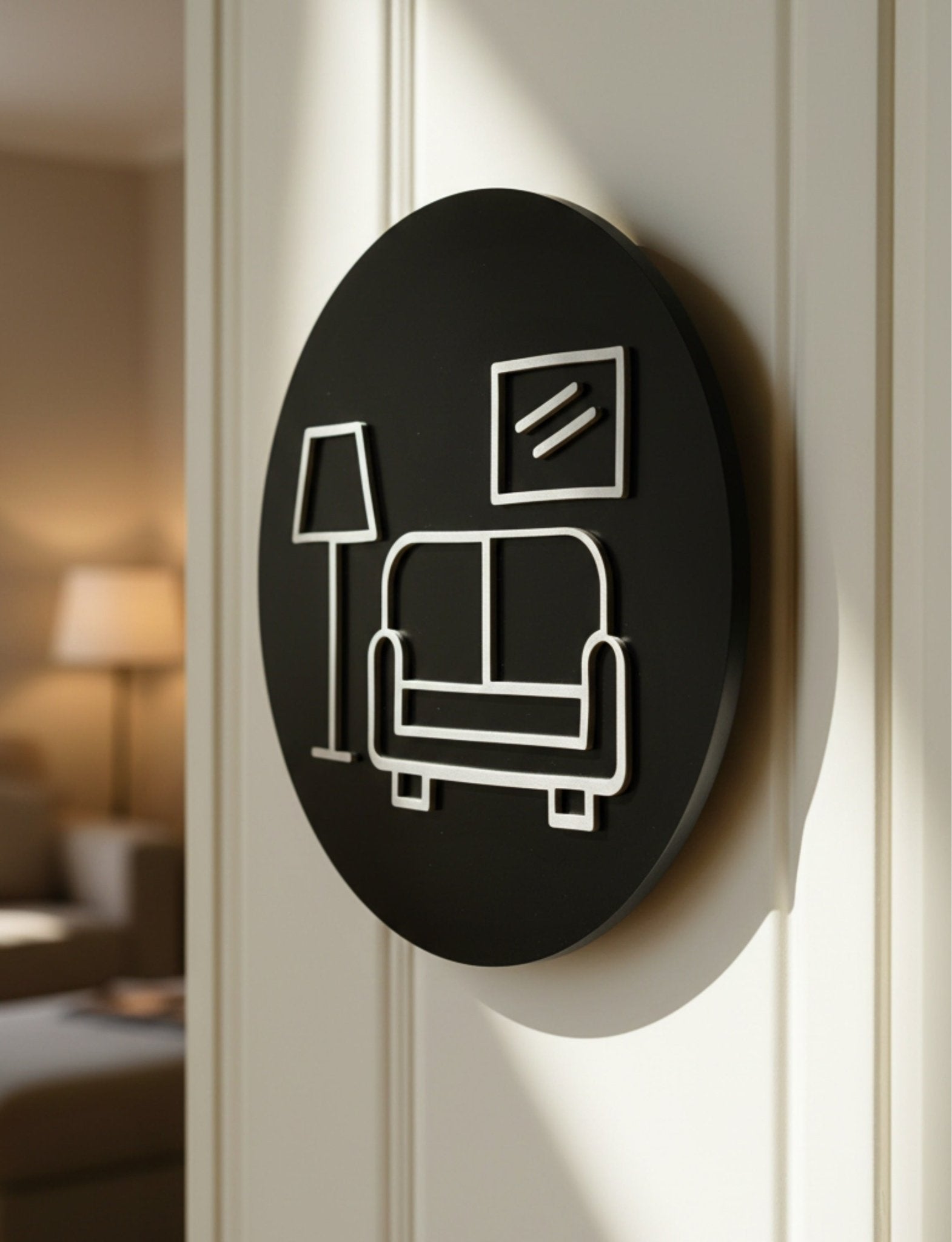 Cosy Living Room, Door Plaque - Available in Two Sizes - Mac and Lilly