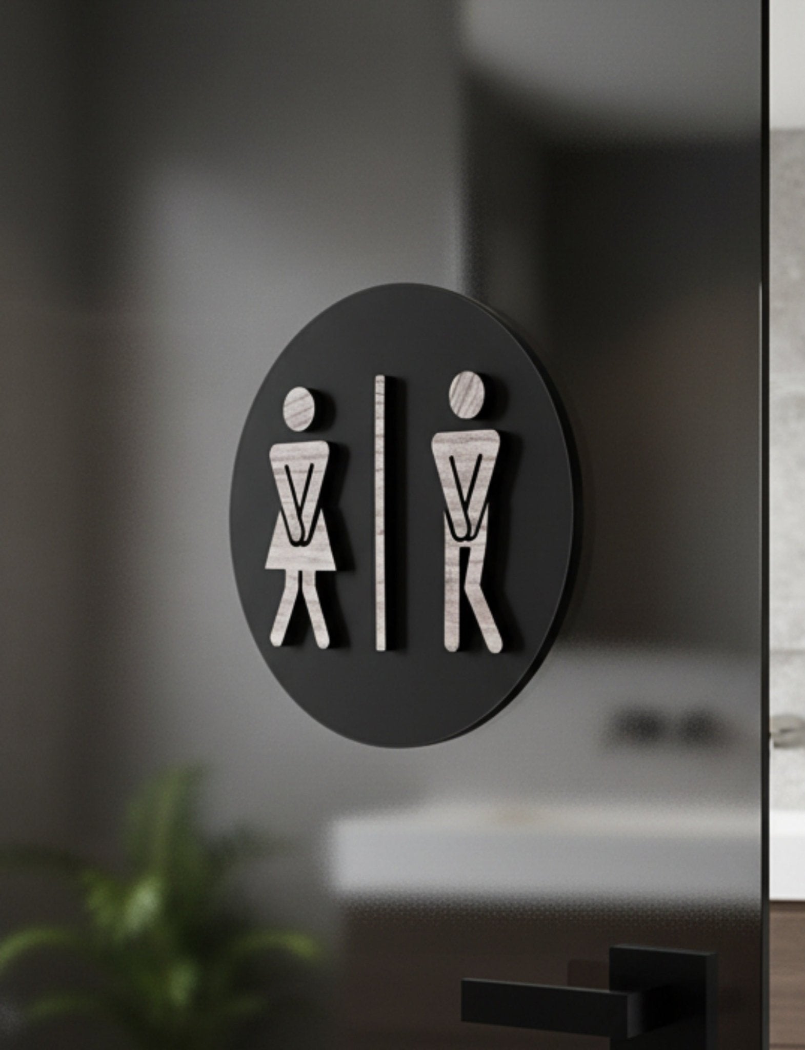 Funny Unisex Toilet Door Plaque - Available in Two Sizes - Mac and Lilly