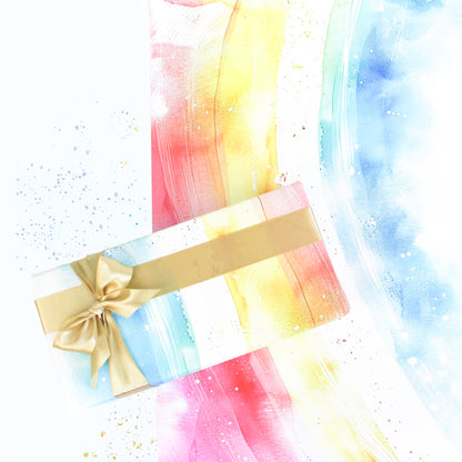 Abstract Rainbow Wrapping Paper – Modern Elegance Meets Vibrant Color