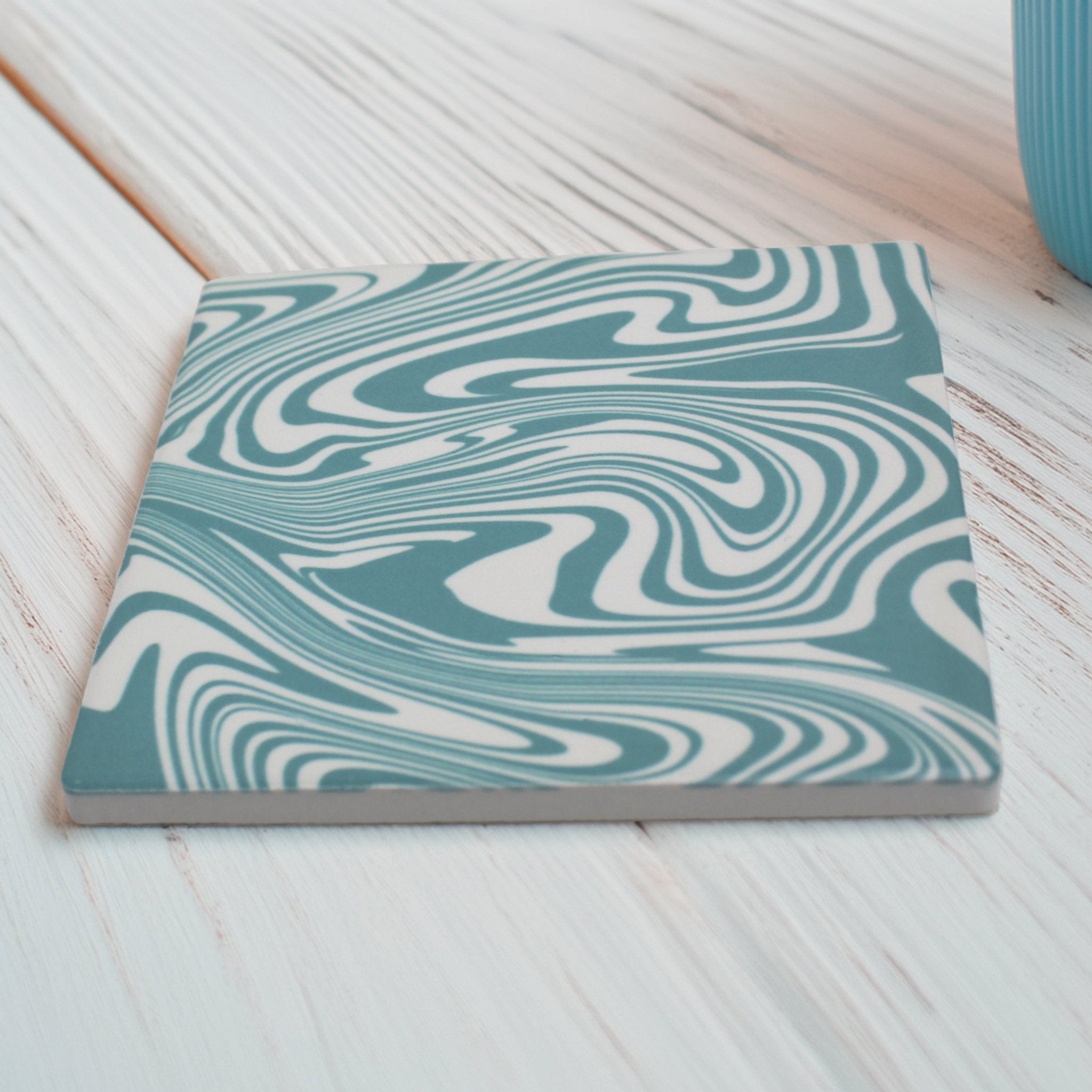 Funky Pattern Ceramic Coaster - Mac and Lilly