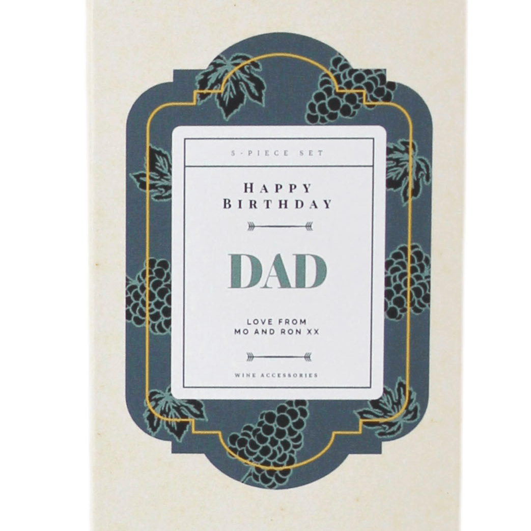 Personalised Wine Bottle Bar Set - Mac and Lilly