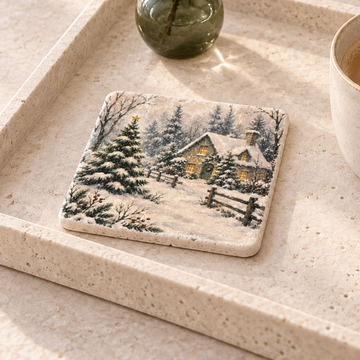 Christmas Marble Coasters | Mix & Match Winter Designs