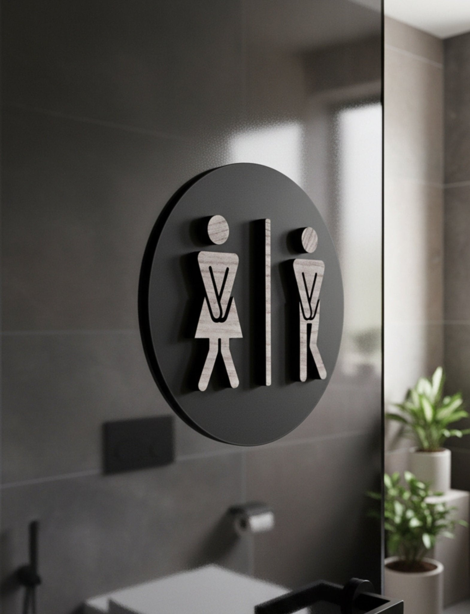 Funny Unisex Toilet Door Plaque - Available in Two Sizes - Mac and Lilly