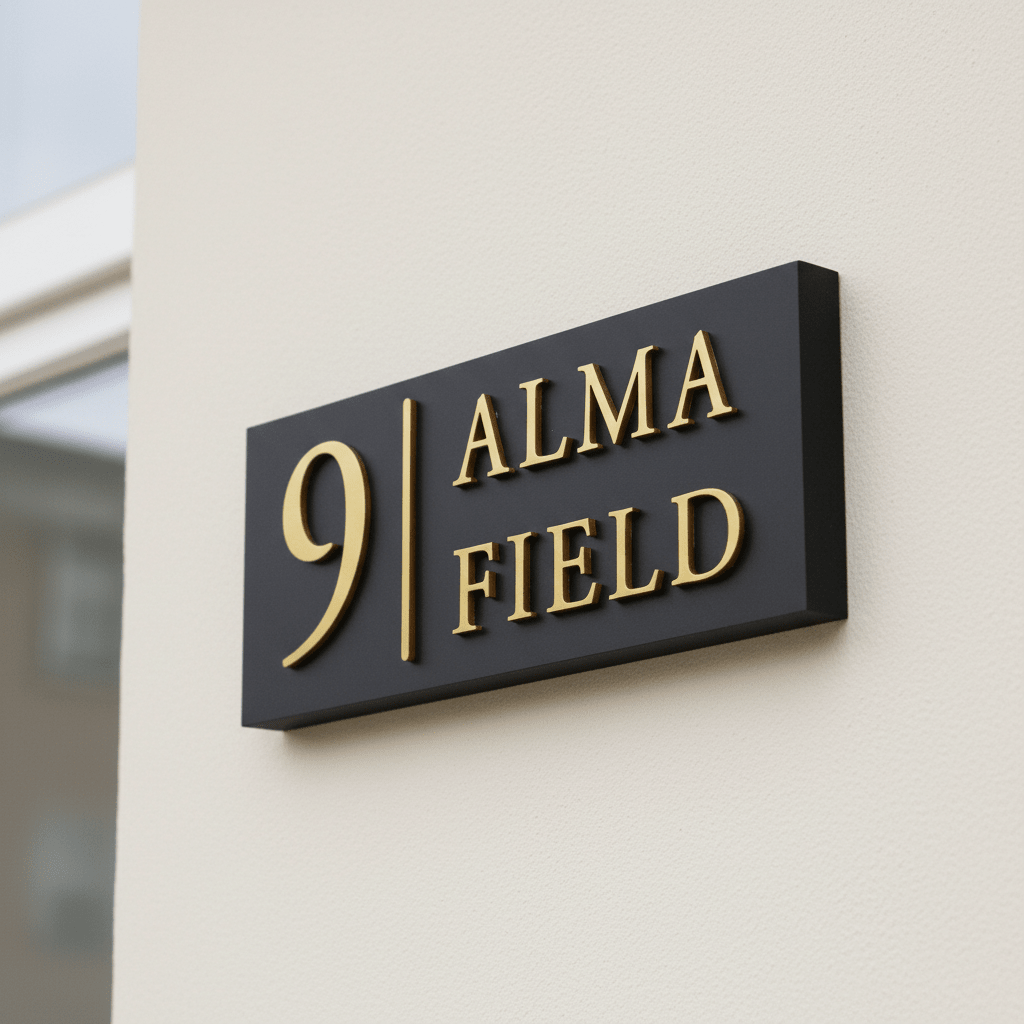 Raised Design Sign - Vertical Line - Mac and Lilly