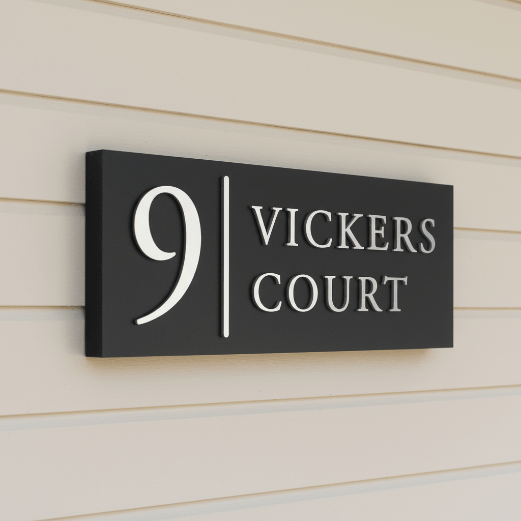 Raised Design Sign - Vertical Line - Mac and Lilly