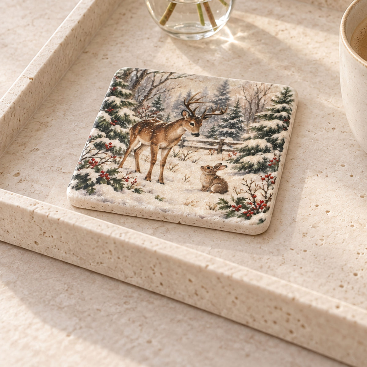 Christmas Marble Coasters | Mix & Match Winter Designs