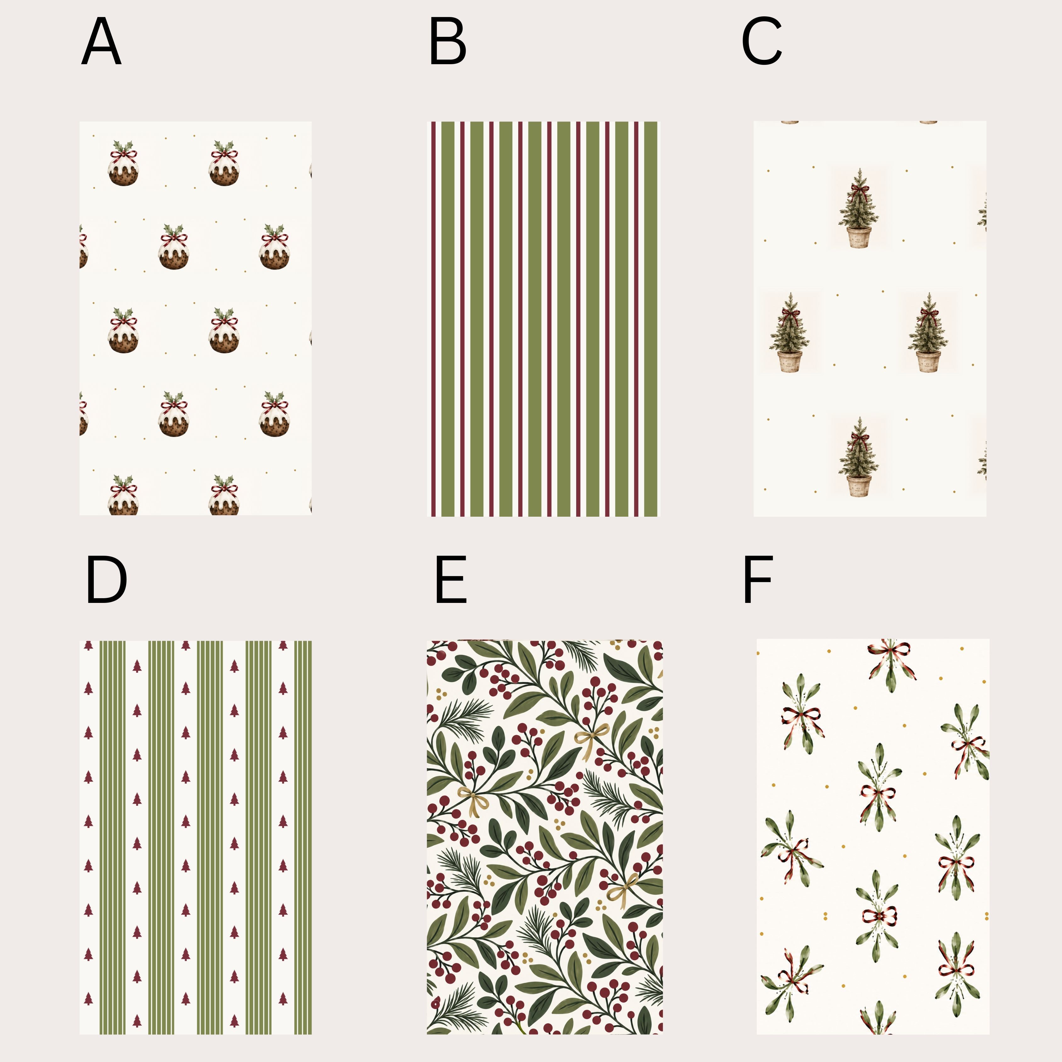 Christmas Mix & Match Wrapping Paper Set | Choose Your Designs| Large 50 x 85cm Sheets | 140gsm
