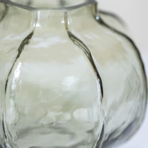 Hammered Glass Vase – Soft Green - Mac and Lilly