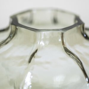 Hammered Glass Vase – Soft Green - Mac and Lilly