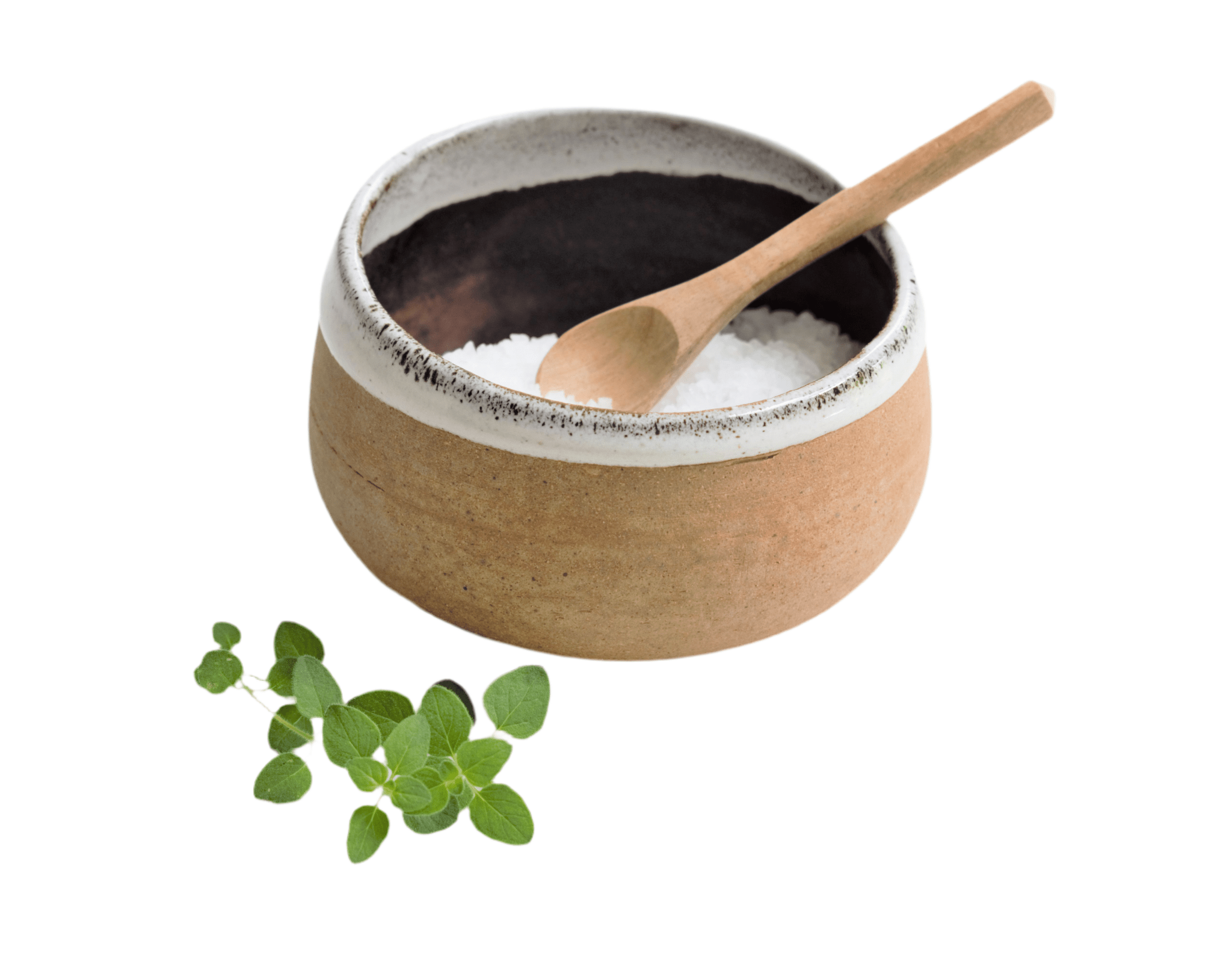 Artisan Stoneware Salt Cellar or Dip Bowl with Spoon - Mac and Lilly