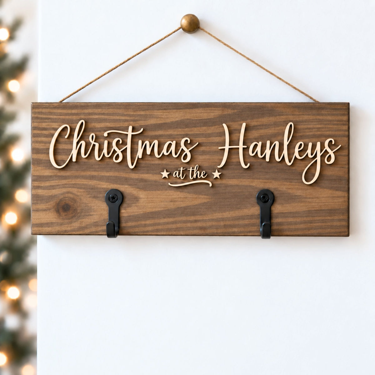 Personalised with Family Name Christmas Stocking Hanger - Mac and Lilly