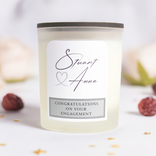 Congratulations on your Engagement, Personalised Candle - 45 hours Burn Time