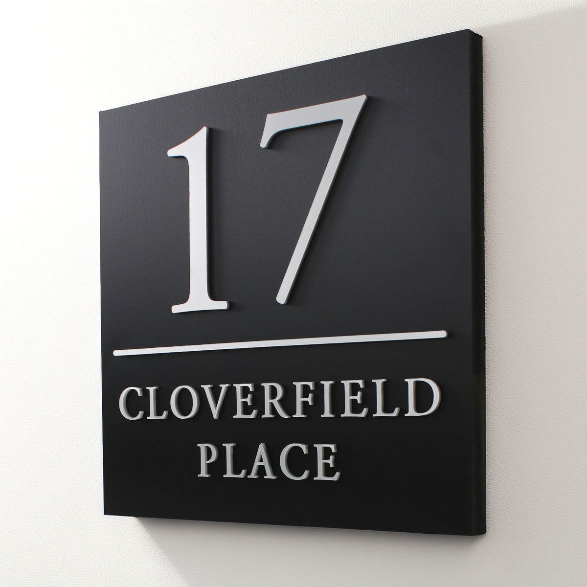 Square Raised Letter House Sign with Dividing Line | Mac & Lilly UK