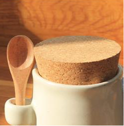 Our Cubby Handmade Ceramic Storage Pot with Cork Lid & Spoon