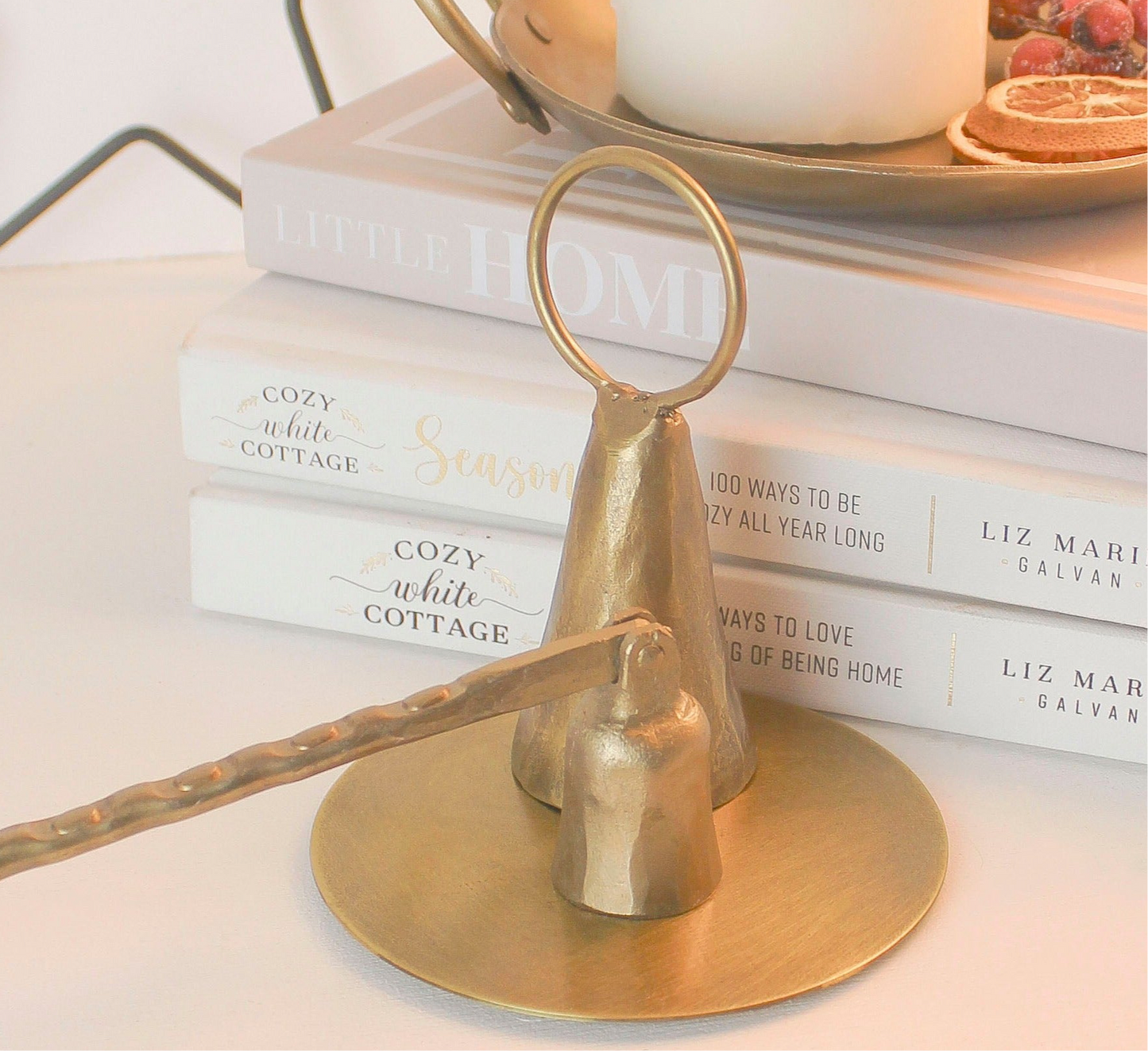 Brass Classic Long Arm Candle Snuffer - Hand Forged