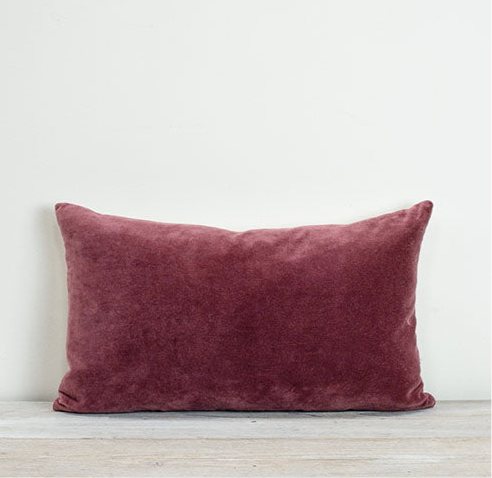 Velvet Cushion - Pomegranate