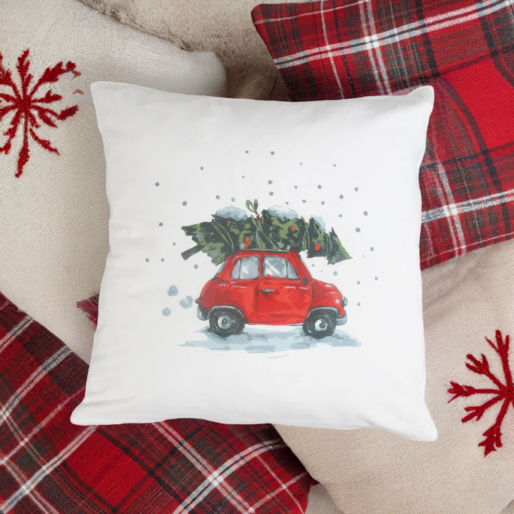 Driving Home for Christmas Car Cushion