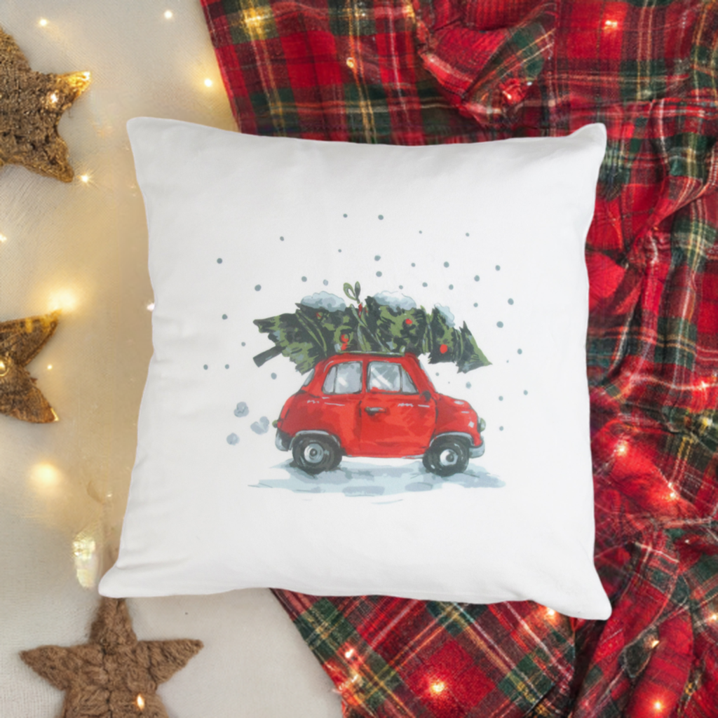 Driving Home for Christmas Car Cushion