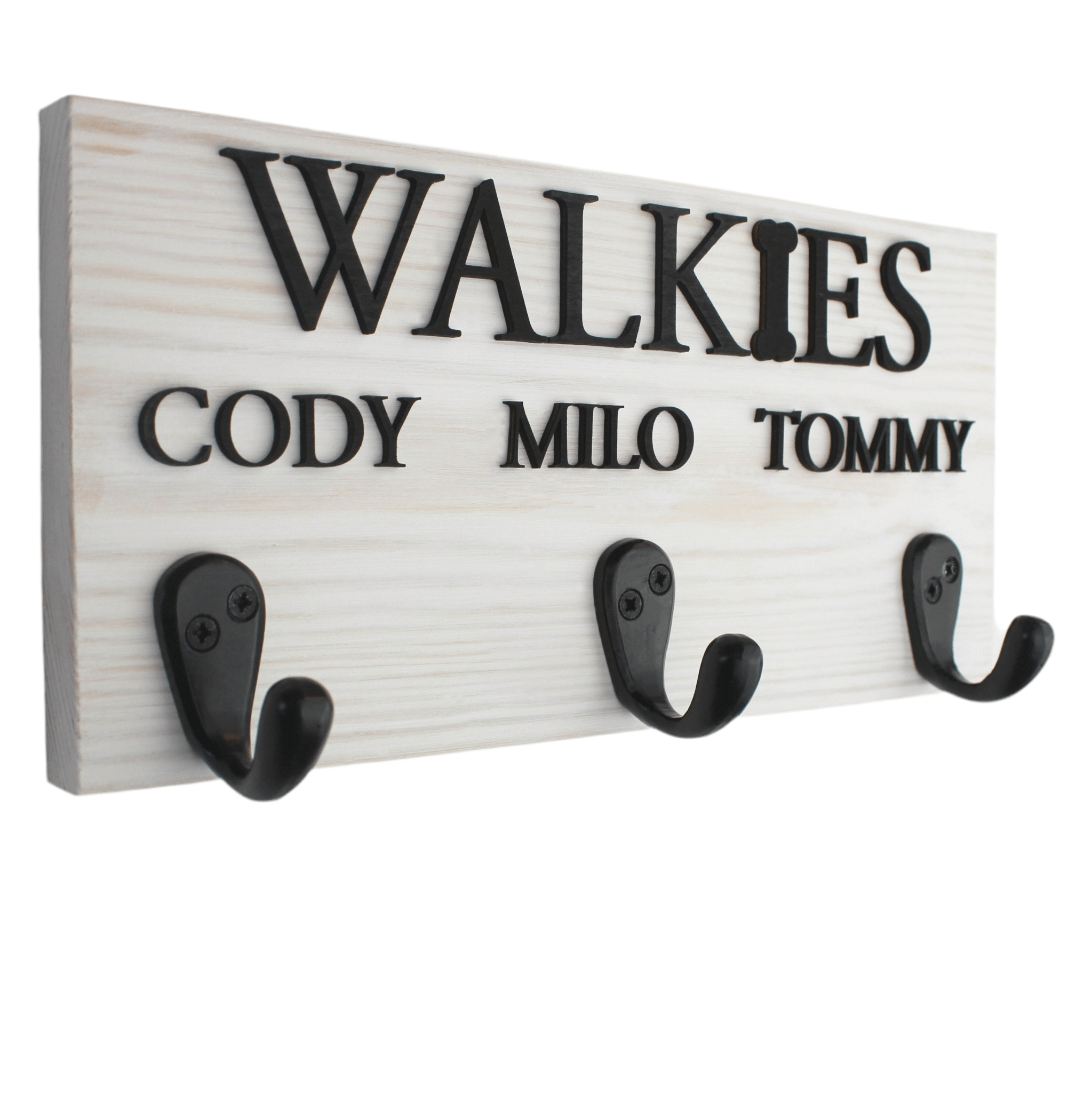 Personalised 'WALKIE'S' Dog Lead Hook - Mac and Lilly