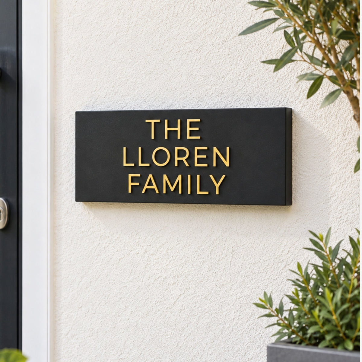 Classic Raised Letter House Sign | Modern Black Address Sign | Mac & Lilly UK Sign Makers - Mac and Lilly