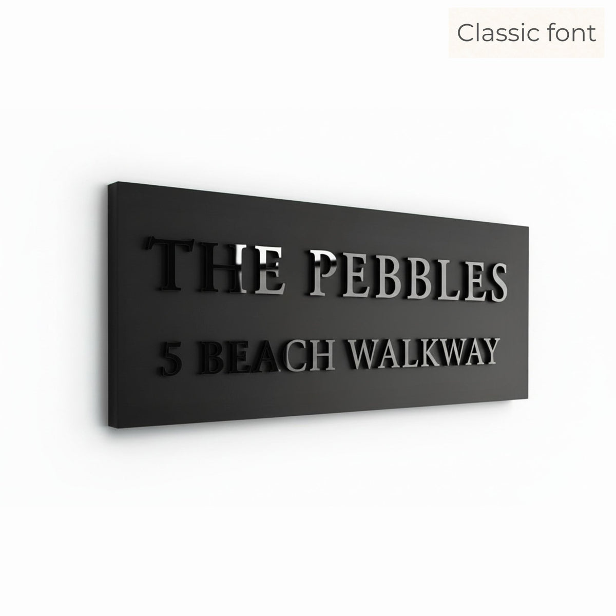Classic Raised Letter House Sign | Modern Black Address Sign | Mac & Lilly UK Sign Makers - Mac and Lilly
