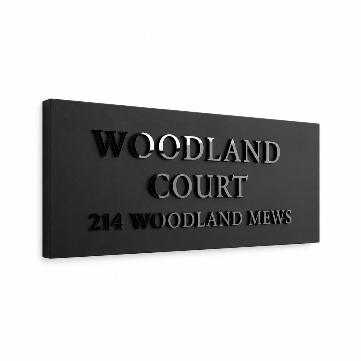Classic Raised Letter House Sign | Modern Black Address Sign | Mac & Lilly UK Sign Makers - Mac and Lilly