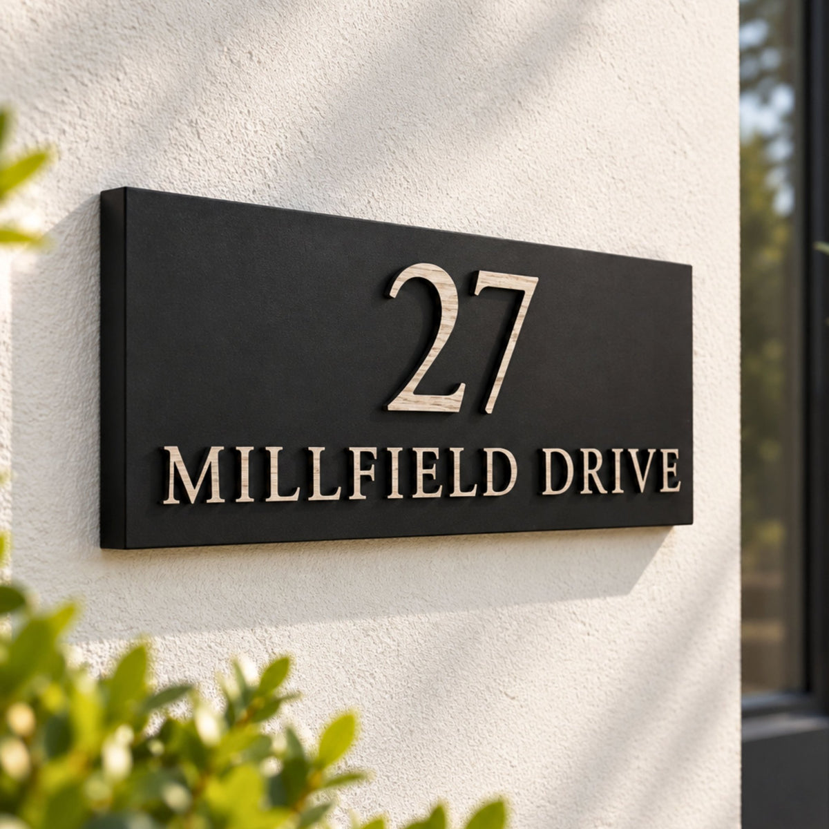 Classic Raised Letter House Sign | Modern Black Address Sign | Mac & Lilly UK Sign Makers - Mac and Lilly