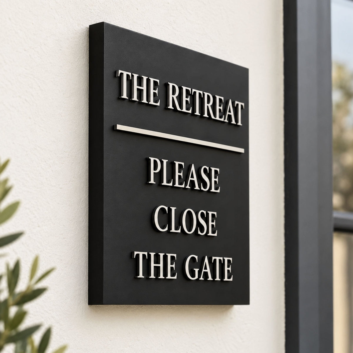 Portrait Raised Letter House Sign – 20 x 25cm - Mac and Lilly