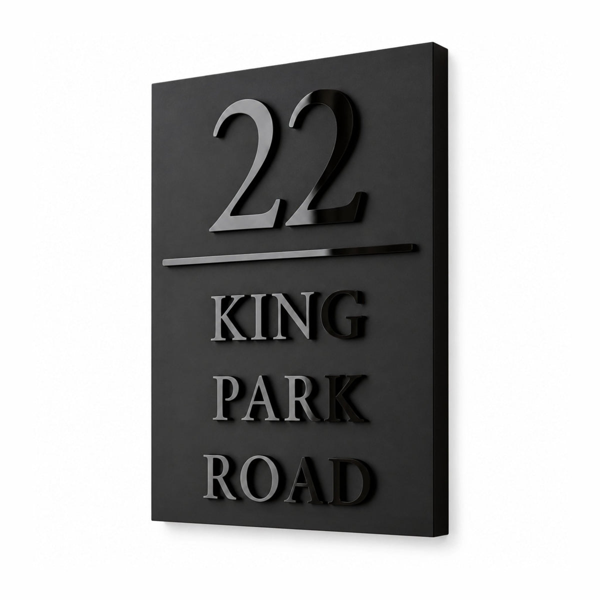 Portrait Raised Letter House Sign – 20 x 25cm - Mac and Lilly
