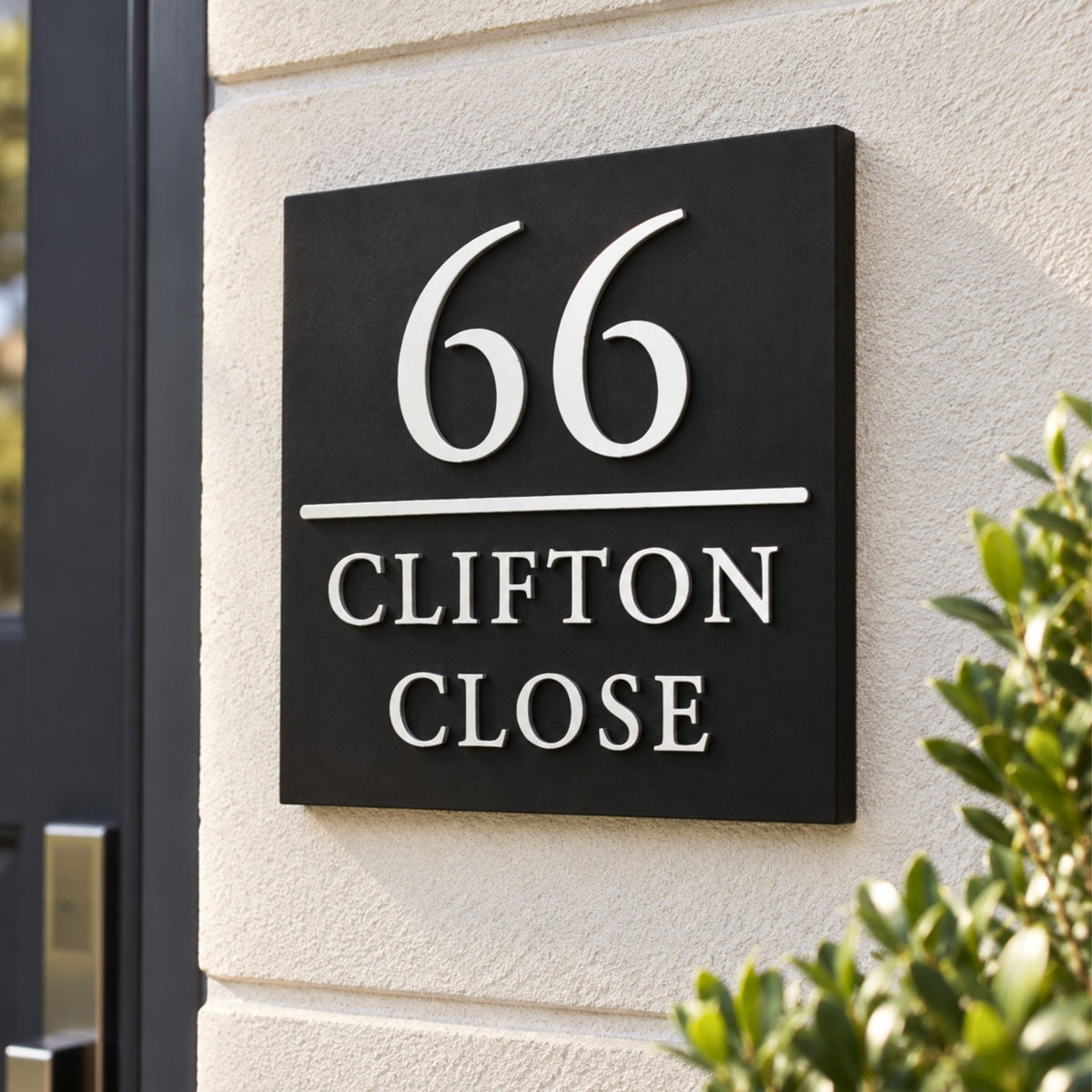 Square Raised Letter House Sign with Dividing Line | Mac & Lilly UK - Mac and Lilly