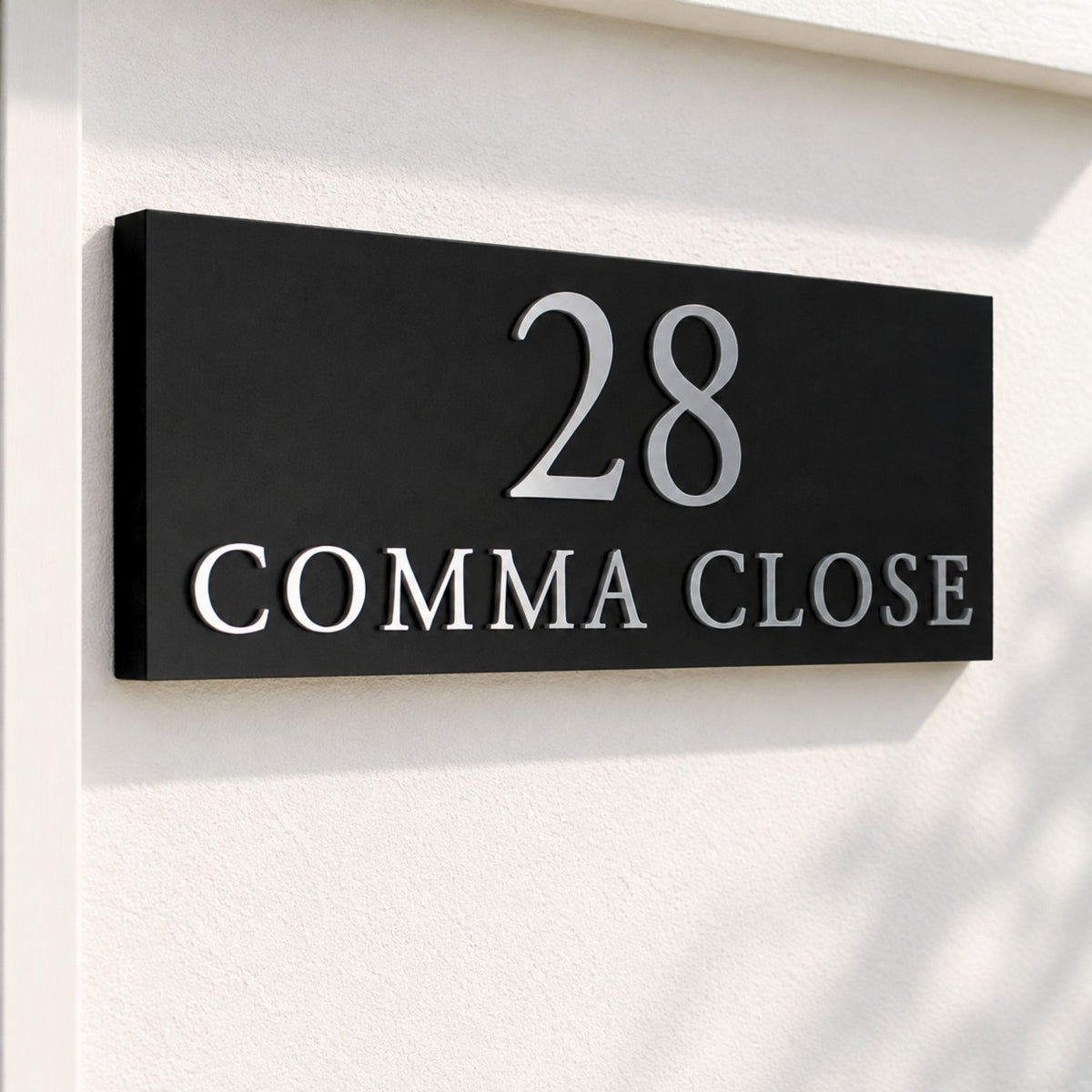 Classic Raised Letter House Sign | Modern Black Address Sign | Mac & Lilly UK Sign Makers - Mac and Lilly