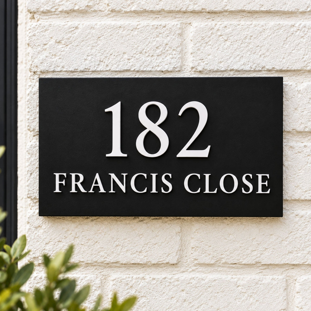 Large Handcrafted House Sign with Raised Design | Premium Address Plaque | Weatherproof Outdoor Sign - Mac and Lilly