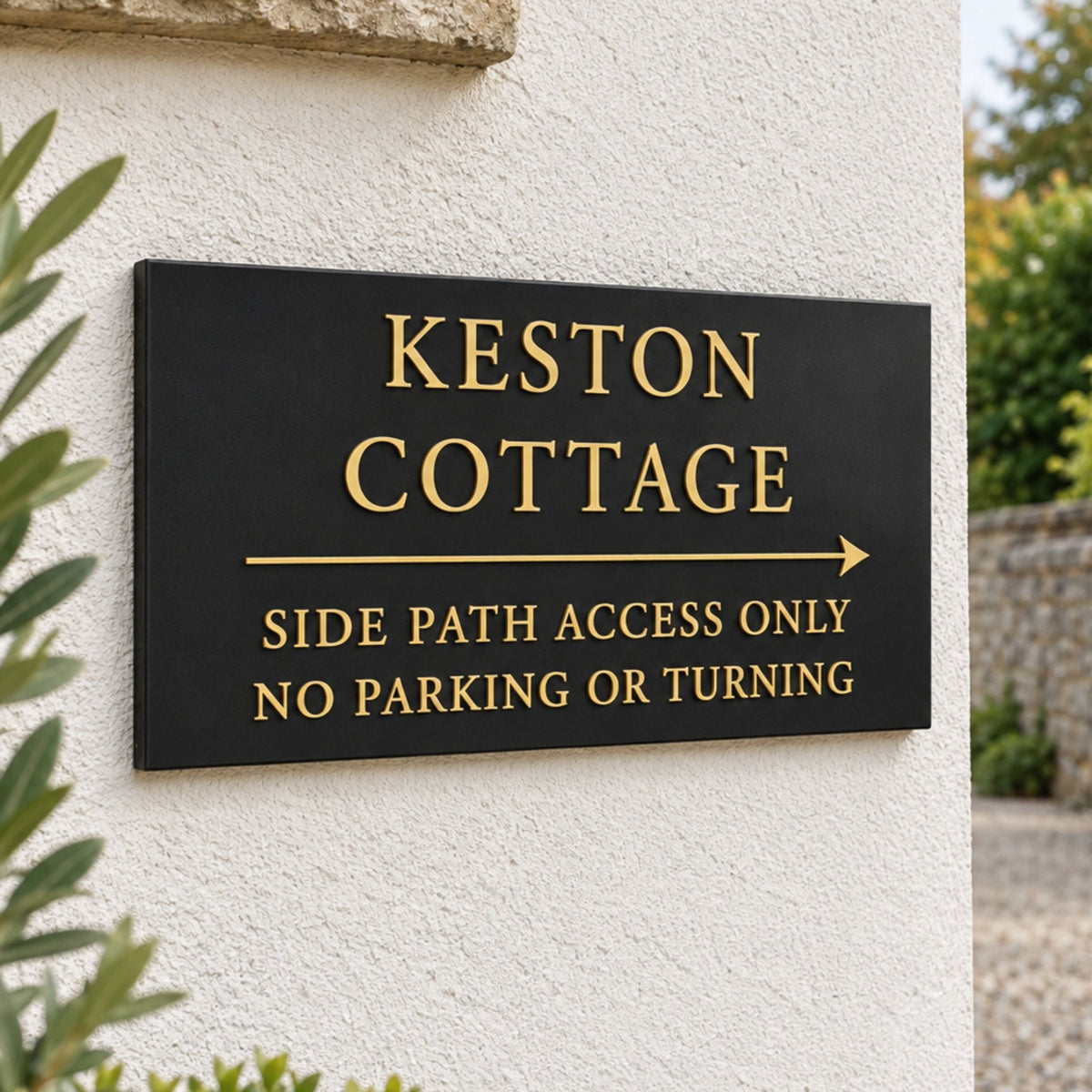Large Handcrafted House Sign with Raised Design | Premium Address Plaque | Weatherproof Outdoor Sign - Mac and Lilly