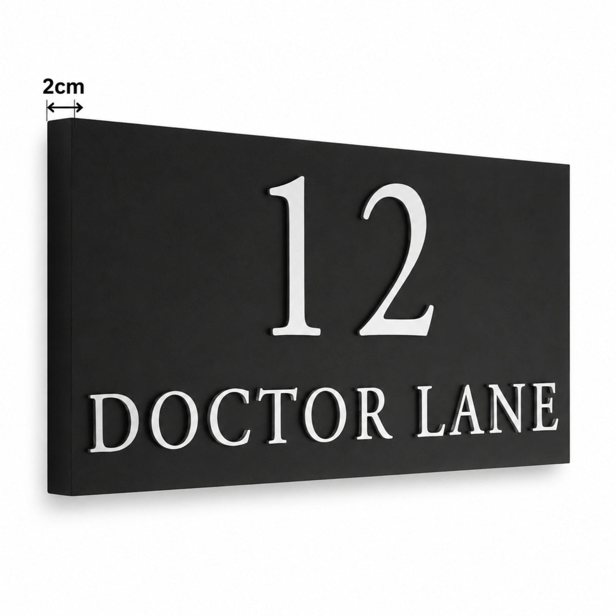 Large Handcrafted House Sign with Raised Design | Premium Address Plaque | Weatherproof Outdoor Sign - Mac and Lilly
