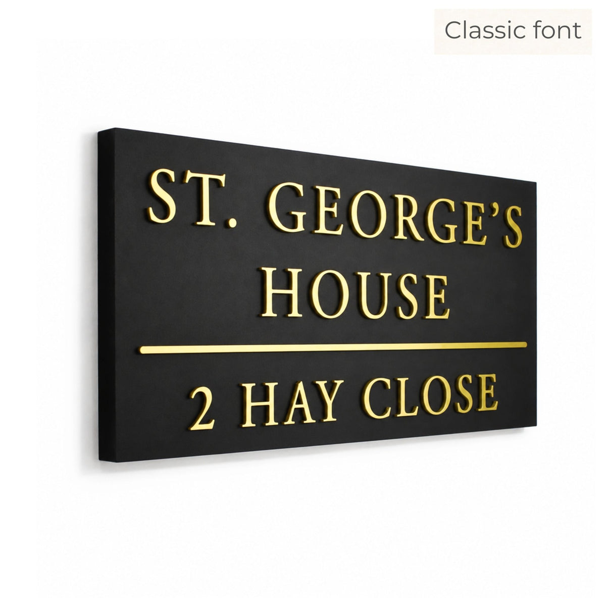 Large Handcrafted House Sign with Raised Design | Premium Address Plaque | Weatherproof Outdoor Sign - Mac and Lilly