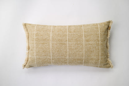 Brushed Striped Breakfast Cushion in a Honey Colour