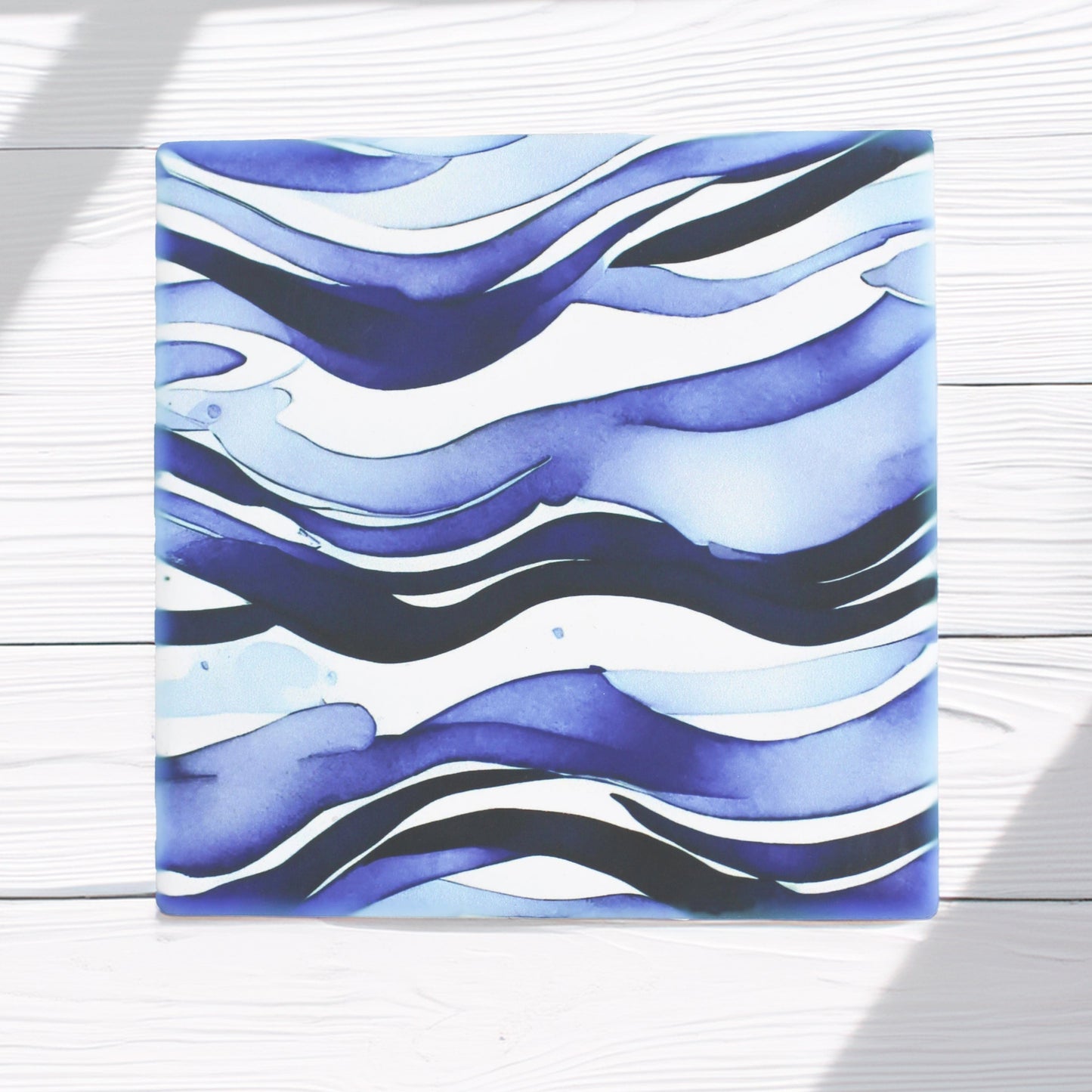 Waves Sea-Inspired Ceramic Coaster