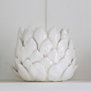 Petal Ceramic Planter – White - Mac and Lilly