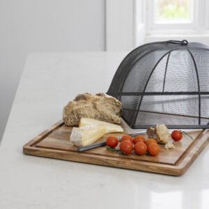 Acacia Wooden Food Cover with Mesh Dome - Mac and Lilly