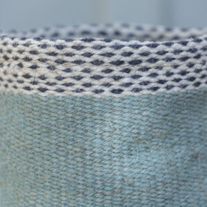 Small Duck Egg Jute Plant Pot Cover