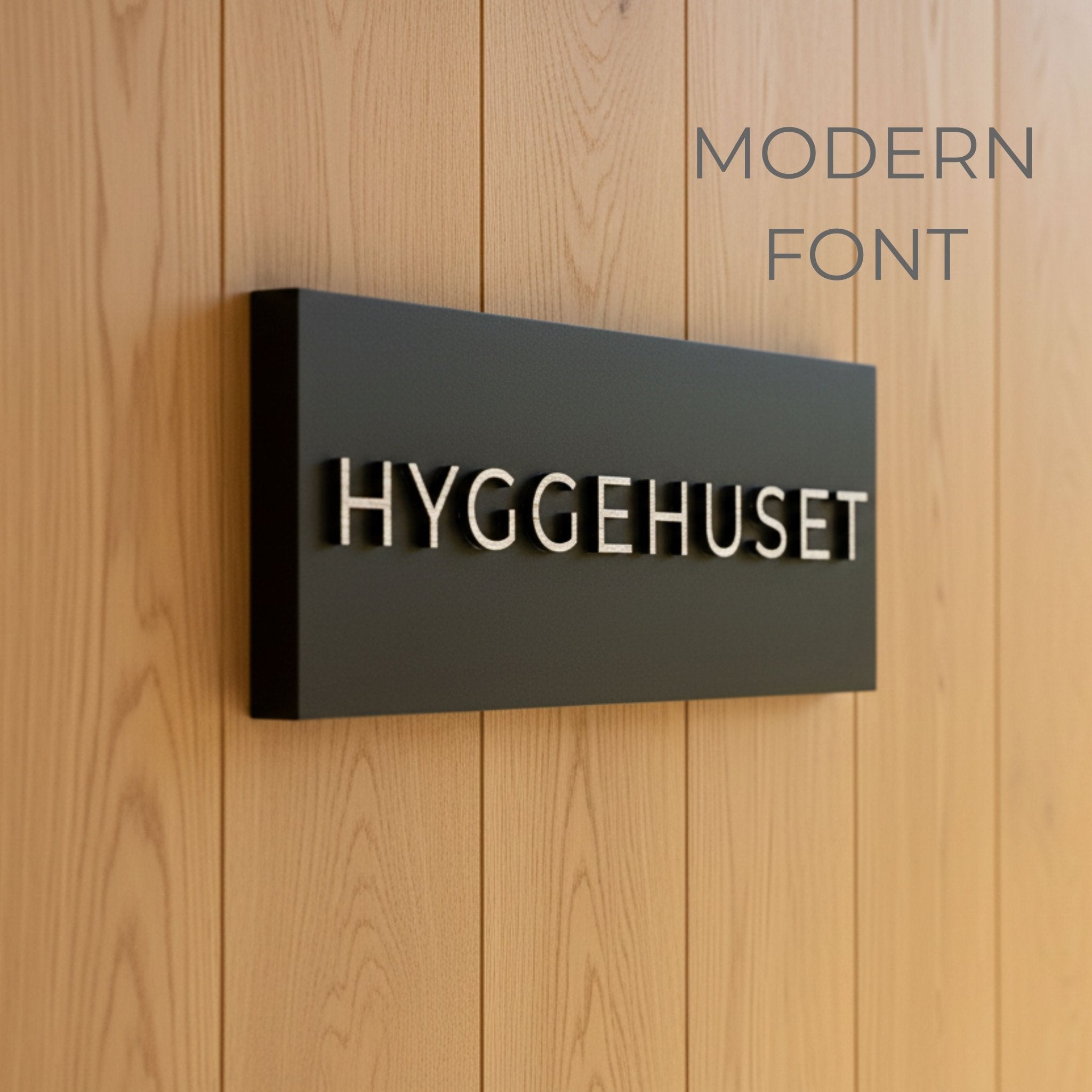 Classic Raised Letter House Sign | Modern Black Address Sign | Mac & Lilly UK Sign Makers - Mac and Lilly