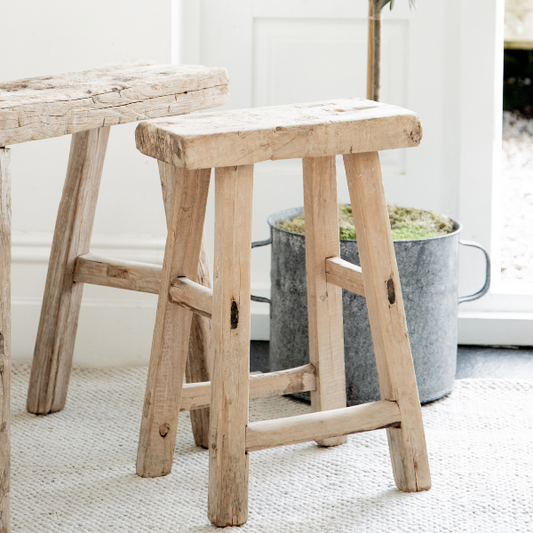 Rustic Reclaimed Wooden Stool