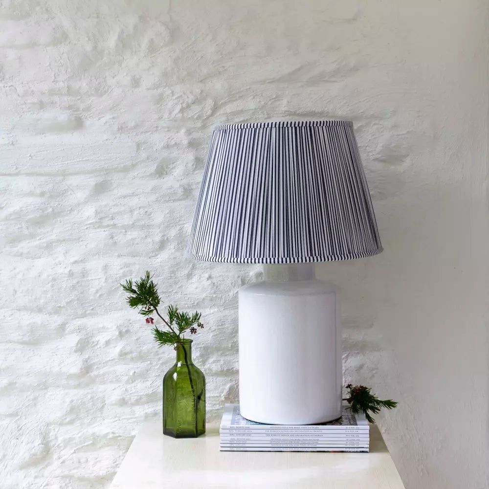 Striped Pleated Cotton Lampshade - Mac and Lilly