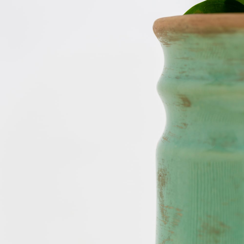 Samos Turquoise Glazed Ceramic Vase | Mac & Lilly