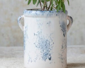 Cassis Stoneware Pot – Blue & White - Mac and Lilly